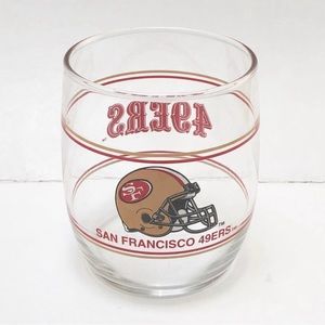 Vintage 49ers Football Glass Cup
